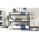 preview thumbnail 3 of 10, Twin XL/Full XL/Queen Triple Bunk Bed with Long and Short Ladder and Full-Length Guardrails