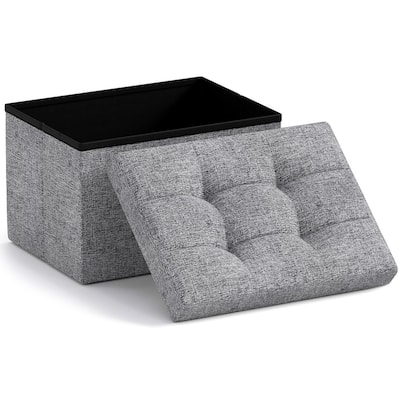 Small Foldable Rectangle Storage Ottoman