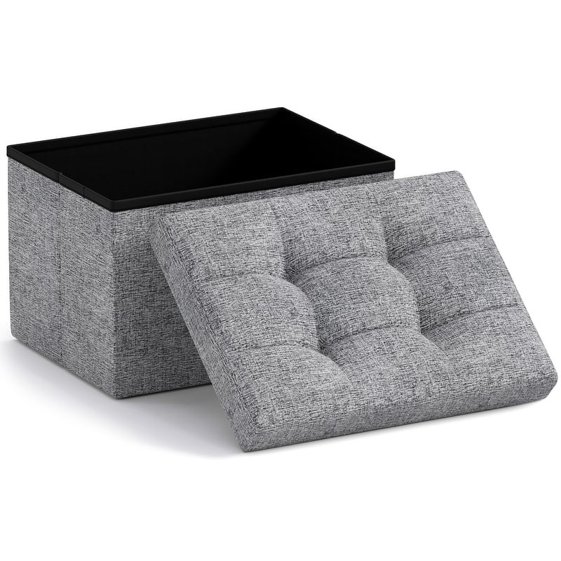 Small Foldable Rectangle Storage Ottoman