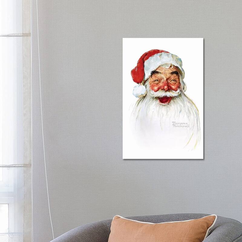 iCanvas "Santa Claus" by Norman Rockwell Canvas Print - 26x18x1.5