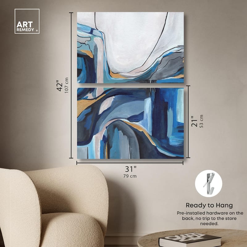 Mixture of Feelings Canvas Set of 2 by Art Remedy, Gallery Wrapped
