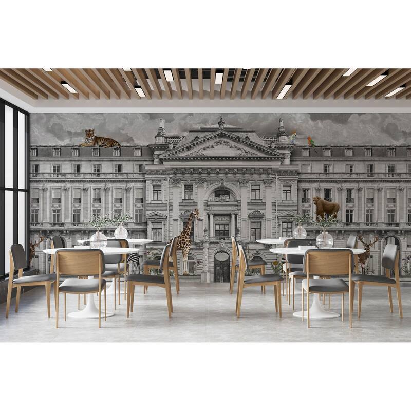 Zoo Animals Urban Safari Wallpaper Mural