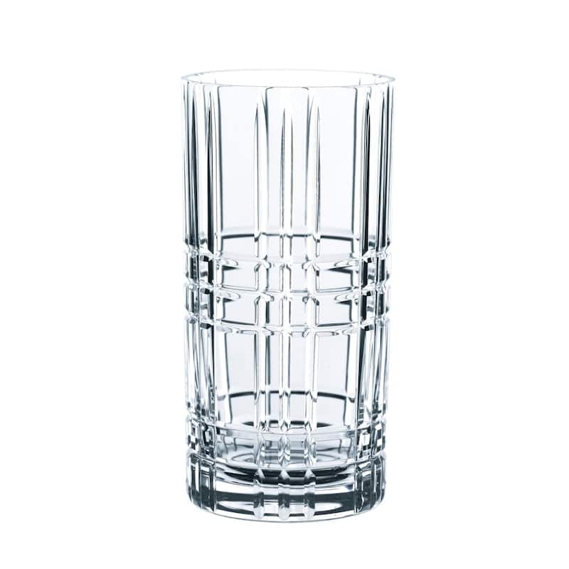 Nachtmann Highland Square 12 Piece Mixed Drinkware Set - 15 oz Highball and 11 oz lowball Glasses