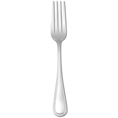 Oneida 18/10 Stainless Steel Pearl Table Forks, European Size (Set of 12)