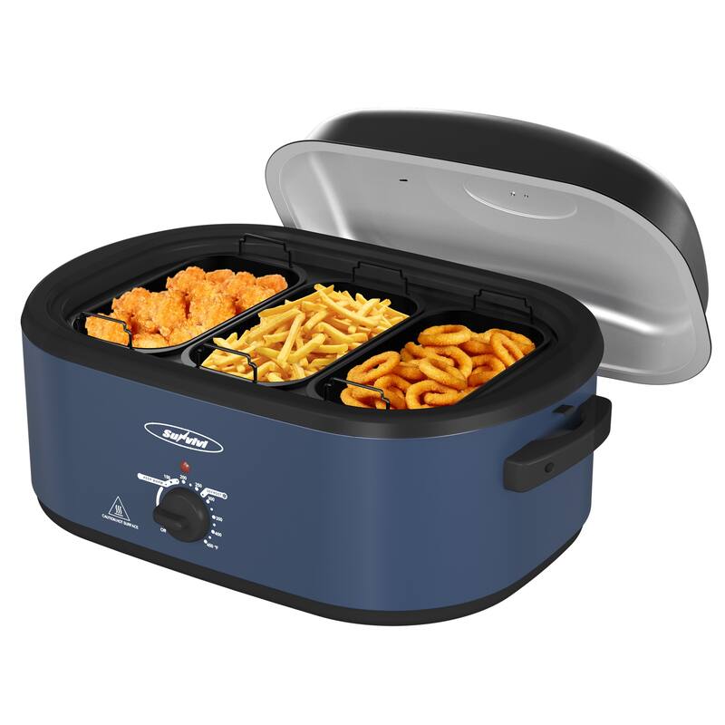 Electric Roaster Oven with Removable Pan, 3 Compartments