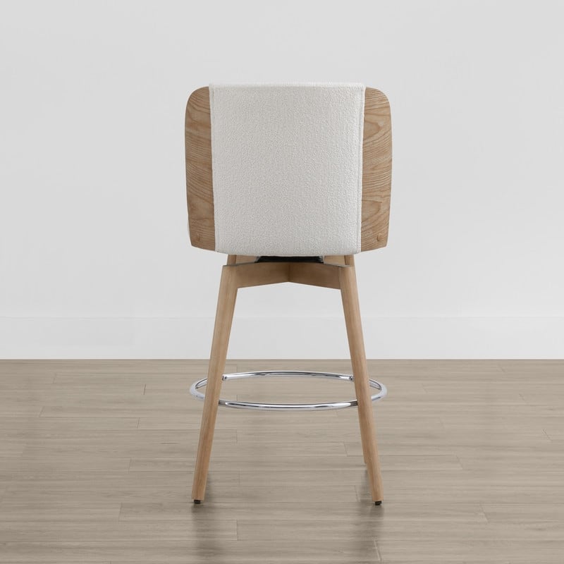 Ryan Swivel Counter Height Bar Stools with Bentwood Back