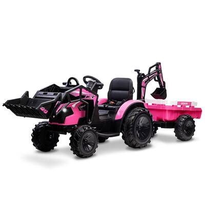 3 in 1 Ride on Tractor, Excavator & Bulldozer, 24V Electric Vehicle