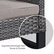 preview thumbnail 5 of 12, Fire Pit with Table Patio Rattan Sofa Swivel Chair - Grey cushion
