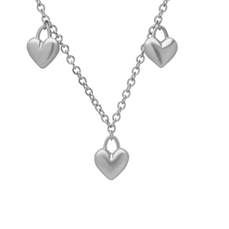 Victoria Townsend Silver Plated Three Heart Necklace