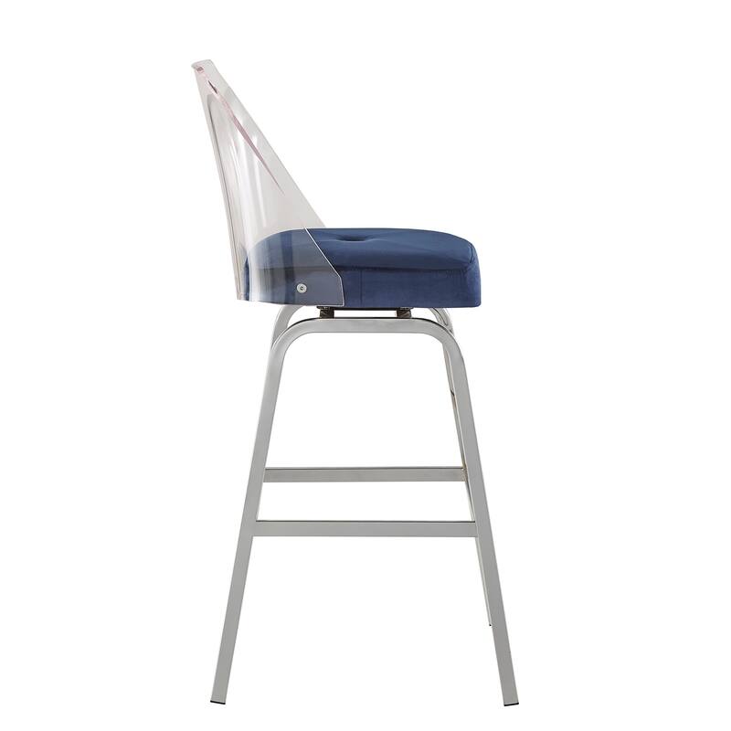 Lennox Velvet Bar Height Swivel Stools (Set of 2) by iNSPIRE Q Bold