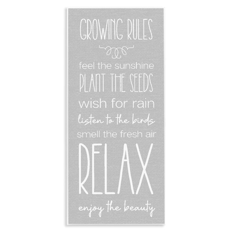Stupell Rustic Gardening Rules Wall Plaque Art Design By Lil' Rue - 7 x 17