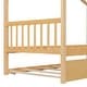 preview thumbnail 82 of 110, Creativity House Bed Twin/ Full Size Frame with Trundle for Boys Girls, Wood Platform Bed with Roof No Box Spring Needed