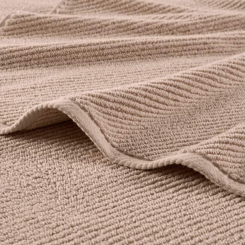 Madison Park Diagonal Ribbed Cotton Quick Dry Towel Set