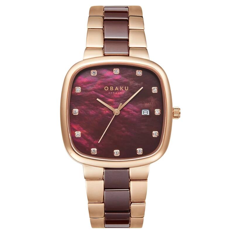 Obaku Women's Timian Brown Dial Watch - V282LDVNCN - One Size