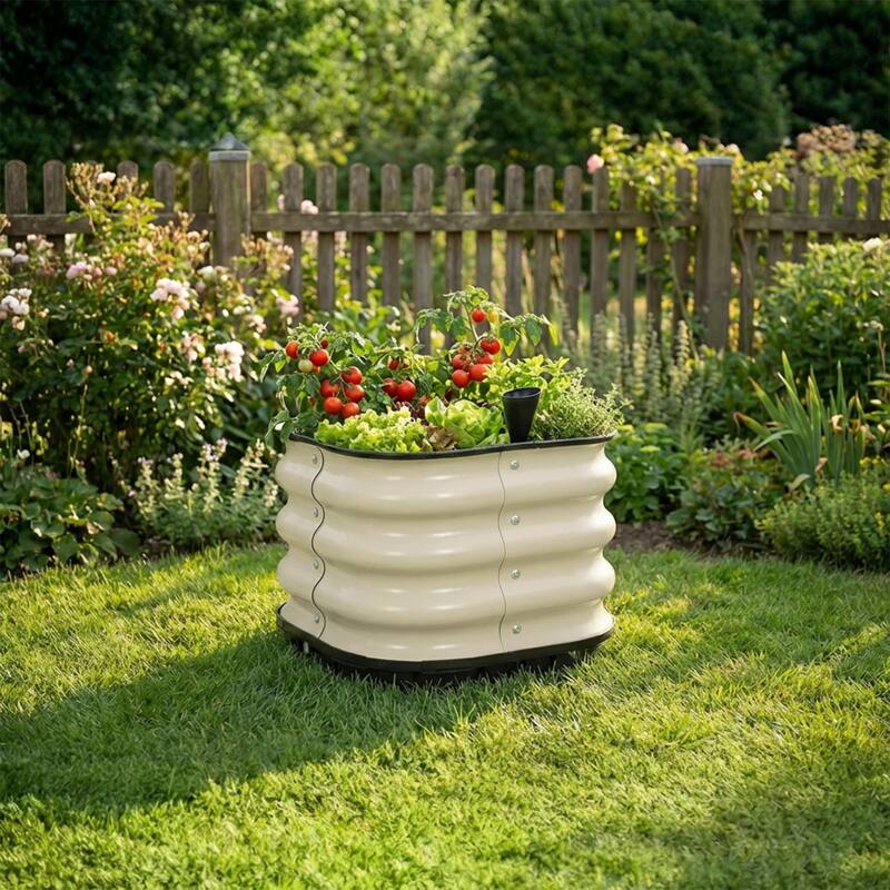 Aoodor Galvanized Self-Watering Planter Box