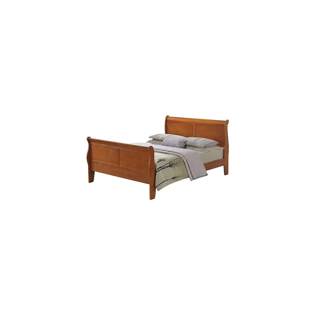 Oak Full Bed with Sturdy Frame and Built-In Storage, Versatile Bedroom Furniture for Comfort and Organization