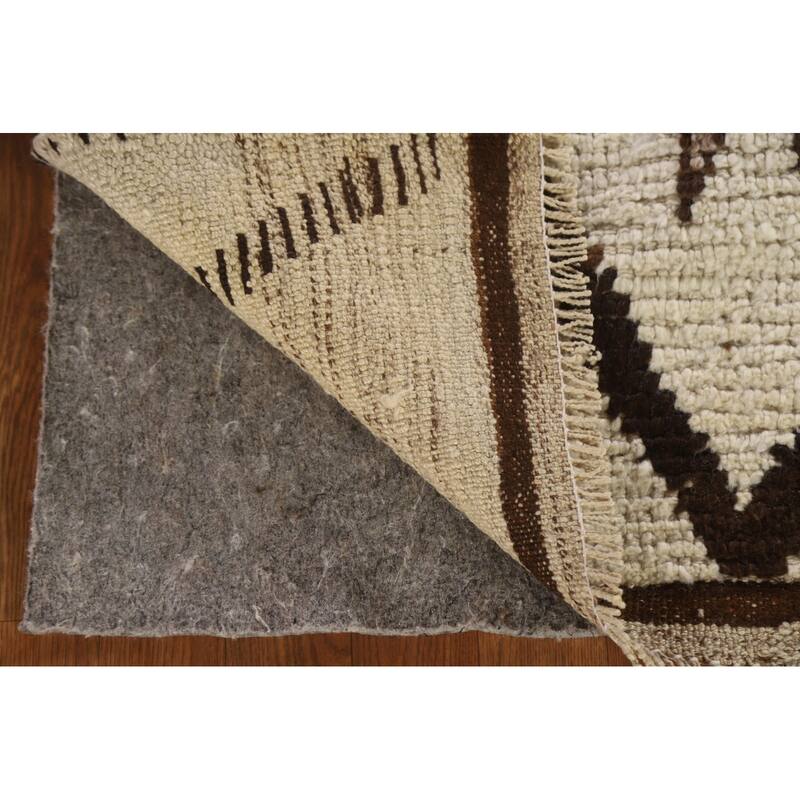 Natural Dye Anatolian Oriental Runner Rug Hand-knotted Wool Carpet - 3'5"x 10'7"