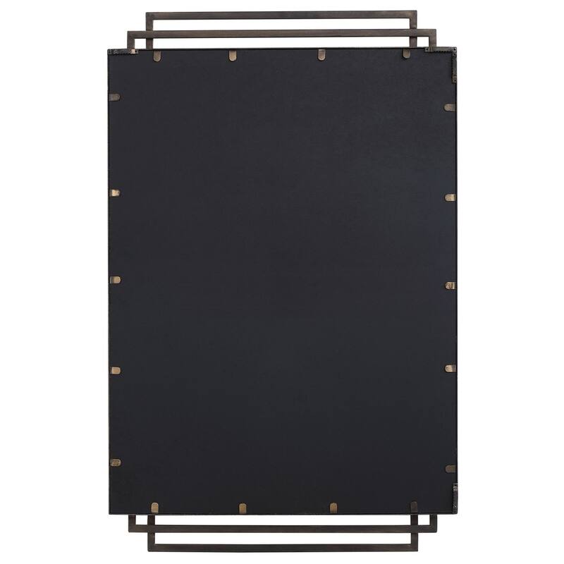 Uttermost Amherst 37" x 24" Hollywood Glam Layered Frame Wall Mirror