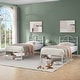 preview thumbnail 1 of 29, VECELO Kids Bed Frame, Twin Size Bed Set of 2 White