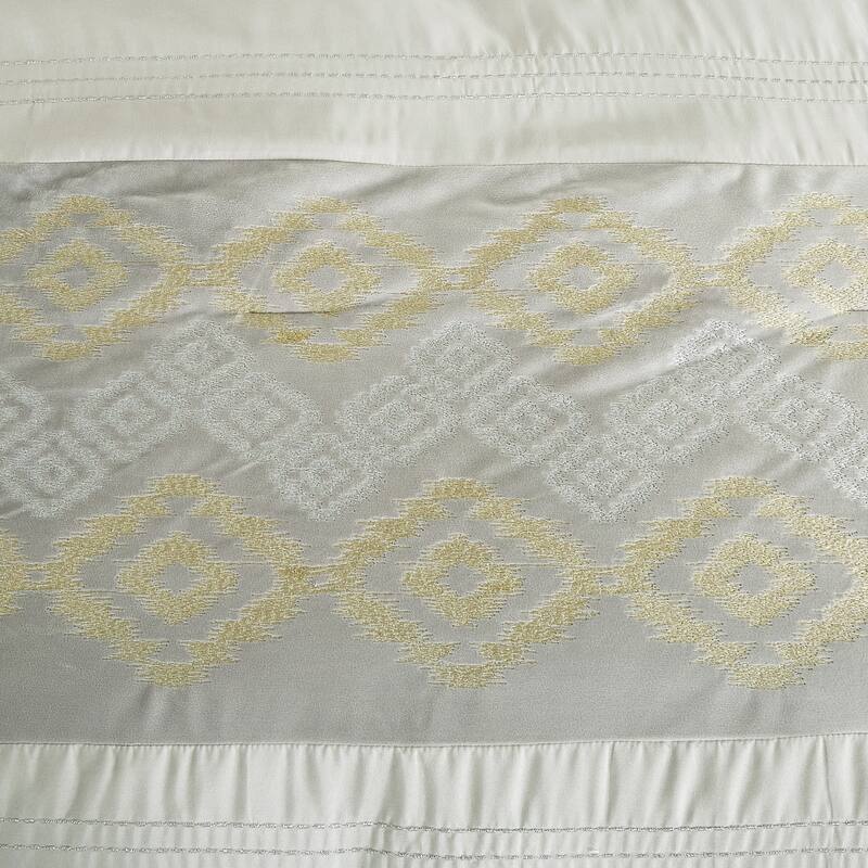 Shatex Jarina 7PC Bedding Comforter Set All-season Reversible Bed in a Bag