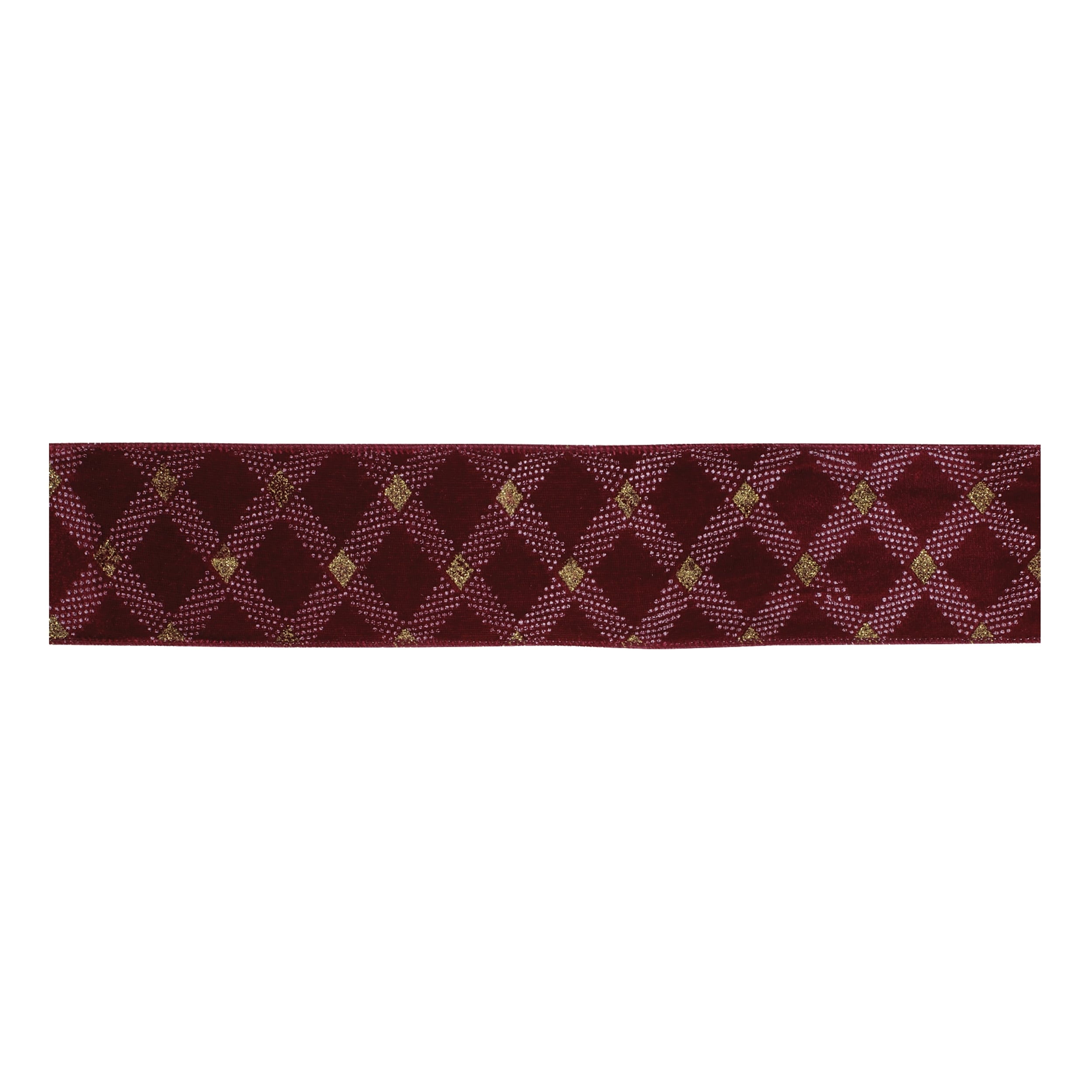 Diamond Lattice Wired Nylon/Polyester Ribbon 2.5" x 10 Yds.