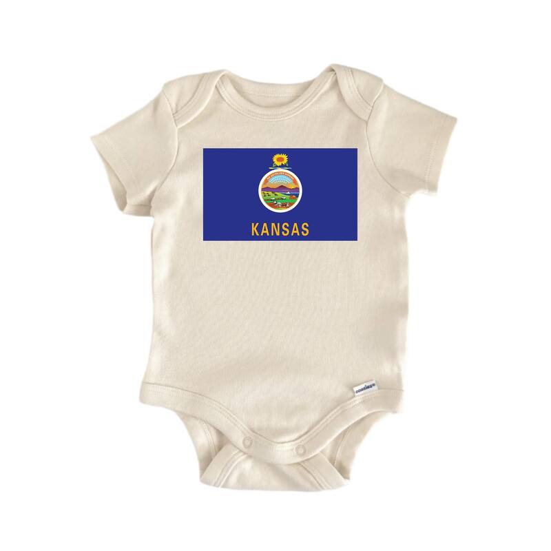 Kansas - Baby Boy Girl Clothes Infant Bodysuit Funny Cute - White - 0-3M