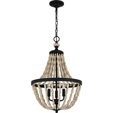 Magnolia 3-Light Matte Black Pendant - Matte Black