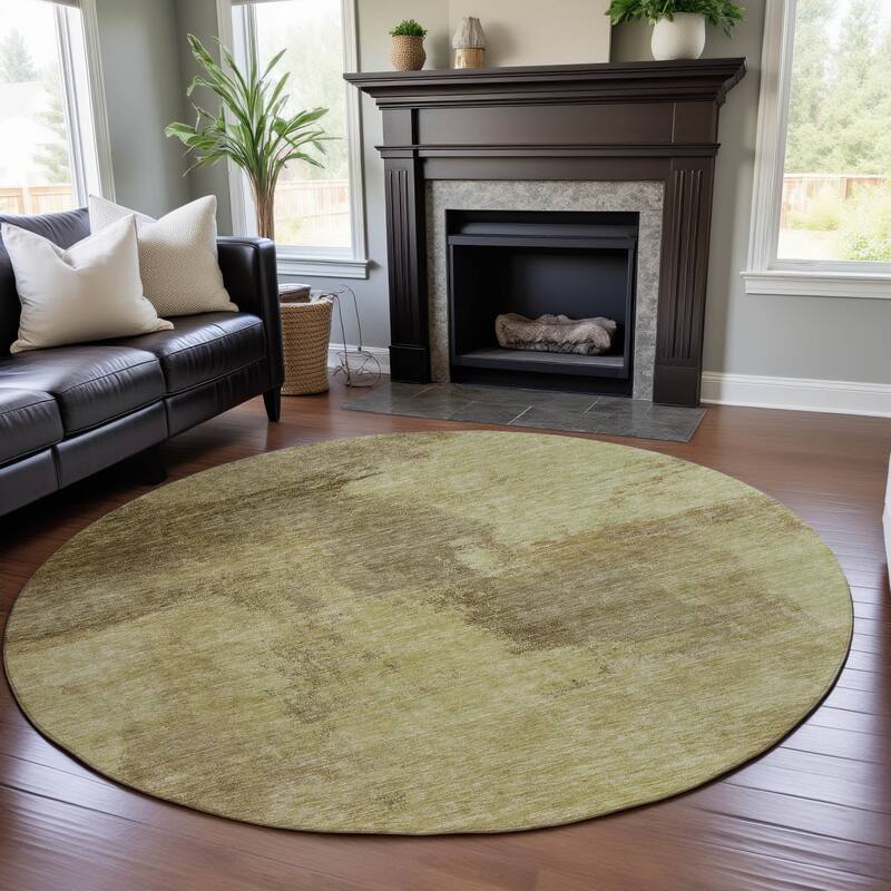 Premium Washable Super Soft Contemporary Mayfield Rug - Brown - 8' x 8'
