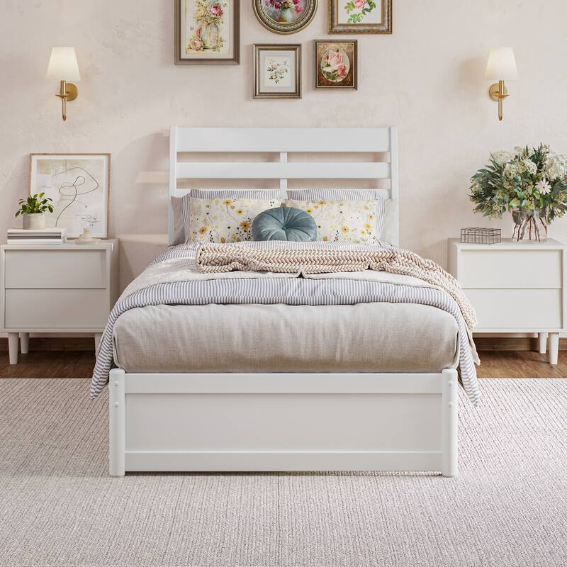 Emelie Platform Bed with Panel Footboard and Storage Drawers