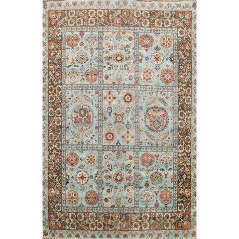 Floral Garden Design Tabriz Oriental Area Rug Wool Handmade Carpet - 7'11" x 9'11"