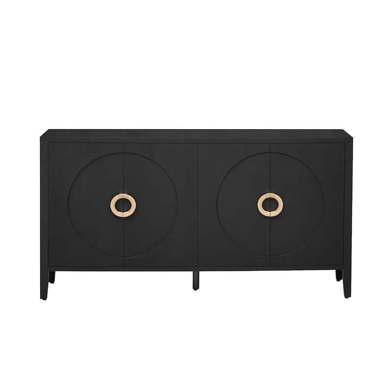 4-Door Accent Storage Cabinet Buffet Sideboard with Adjustable Shelves