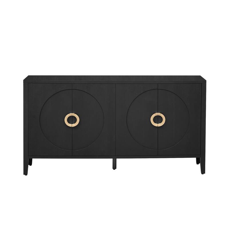 Four-door sideboard with French-Inspired,Suitable for Living Rooms, Entrance and Study Rooms