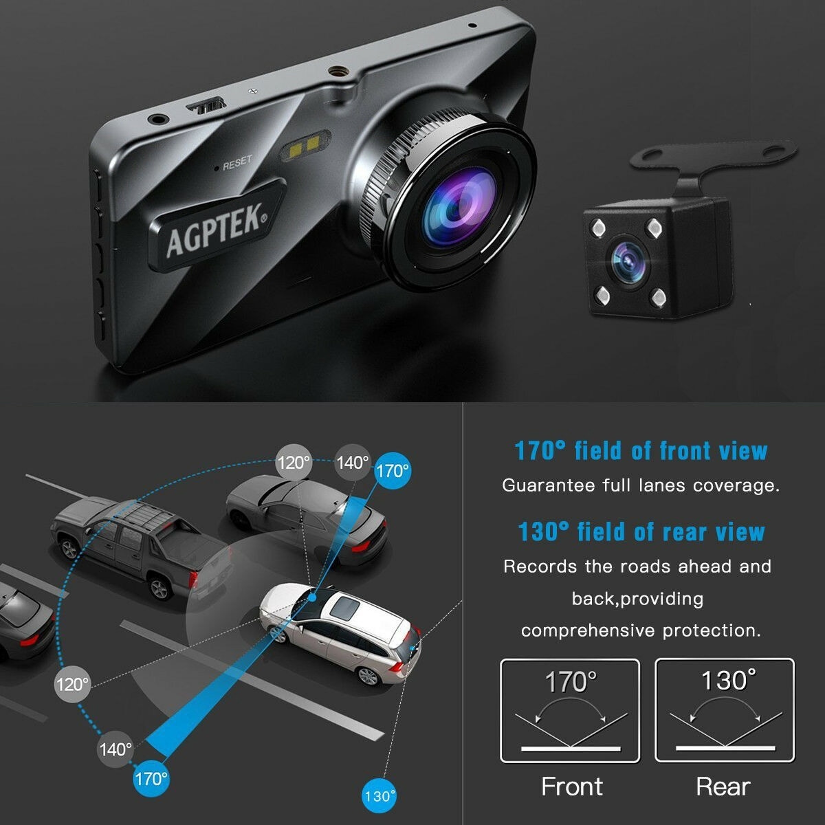 3.0/" Vehicle HD 1080P Car Dashboard DVR Camera Video Recorder Dash Cam G-Sensor