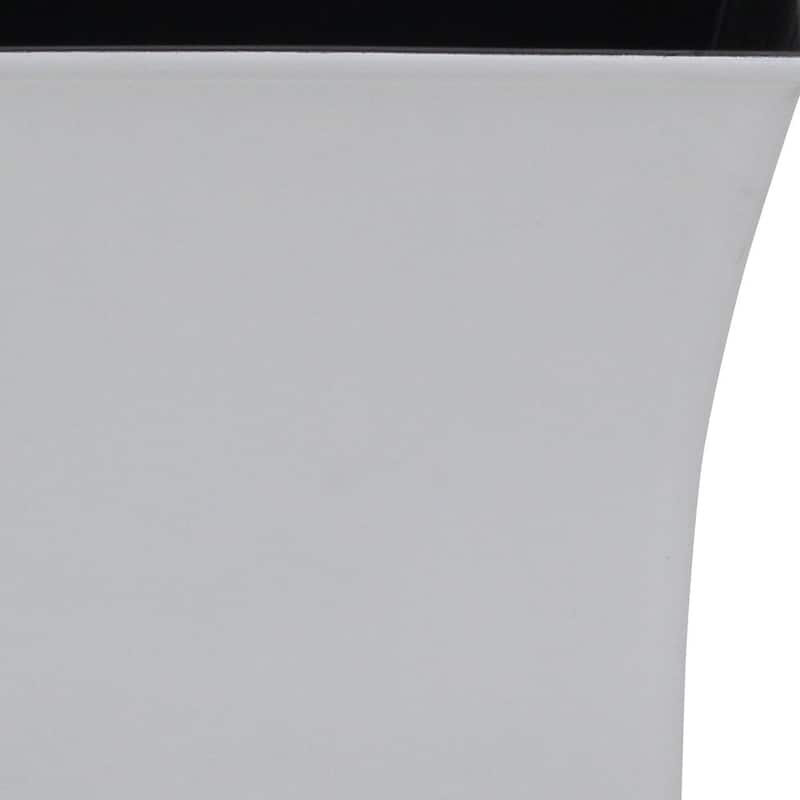 HomeRoots 7" White Recycled Plastic Indoor Outdoor Square Pot Planter