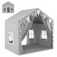 preview thumbnail 20 of 18, Gymax 3-4 Kids Large Play Tent House w/ 2 Opening Doors Star Lights &