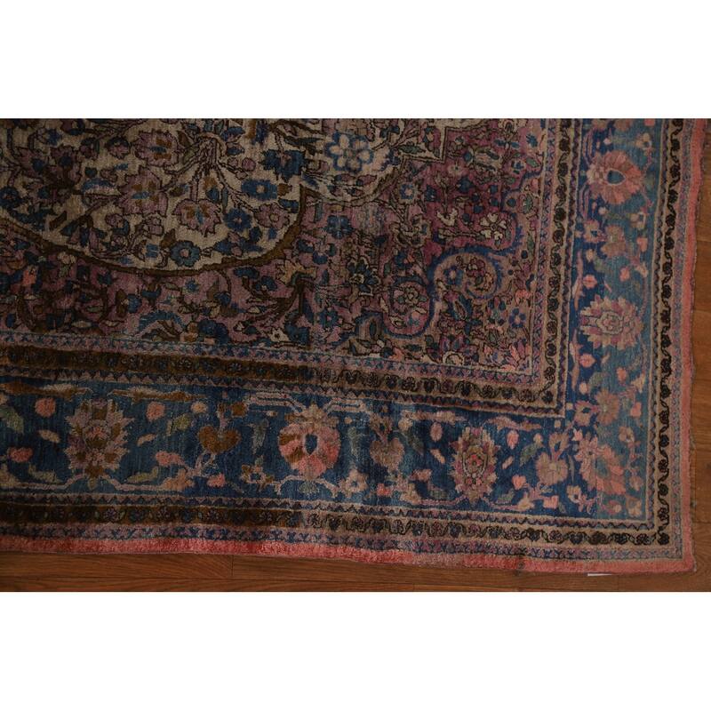 Silk Pre-1900 Antique Kashan Mohtasham Persian Area Rug Hand-knotted - 4'1" x 6'10"