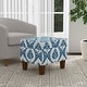 preview thumbnail 15 of 79, HomePop Medium Storage Ottoman Blue Ikat Medallion