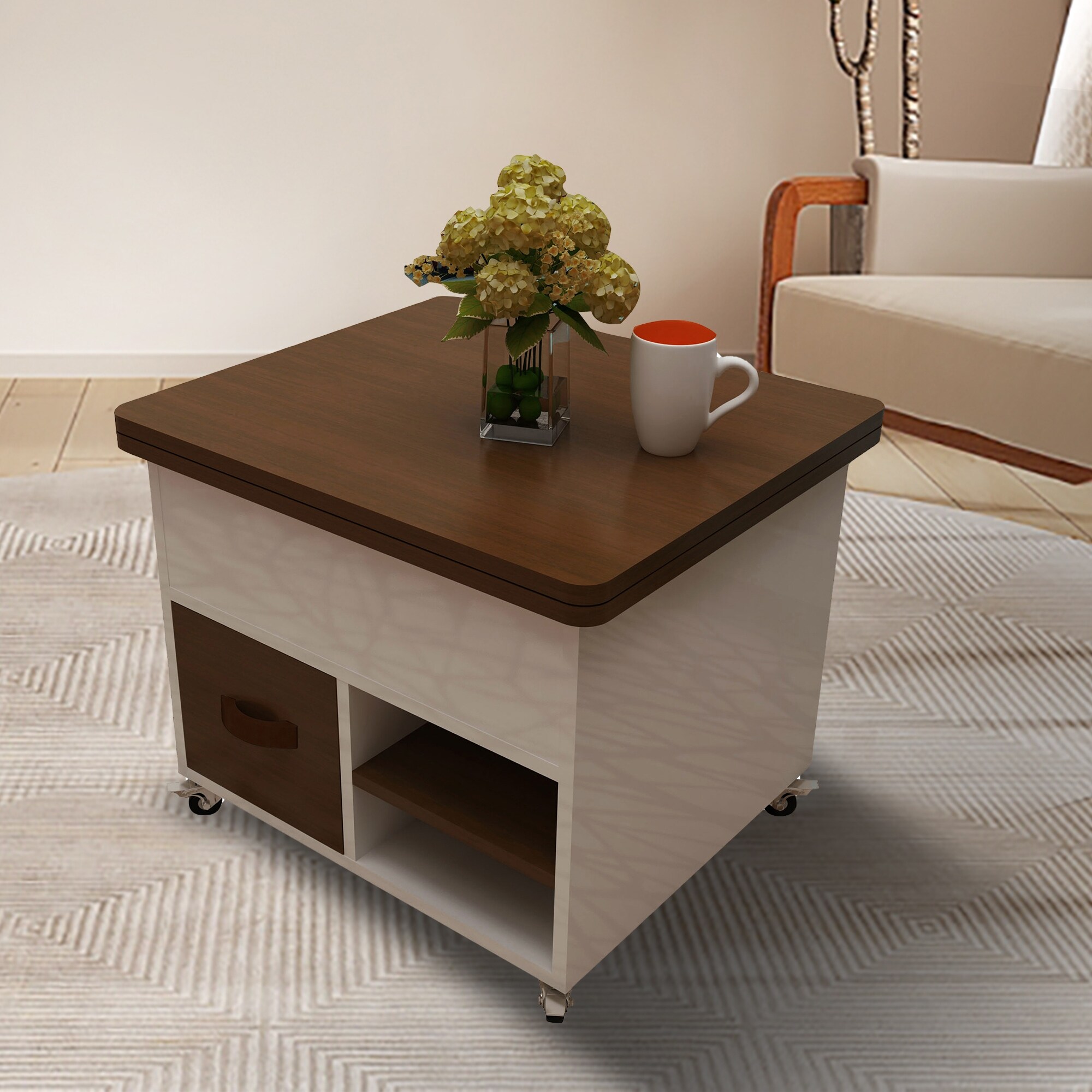 JASIWAY Modern Lift Top Coffee Table with Storage