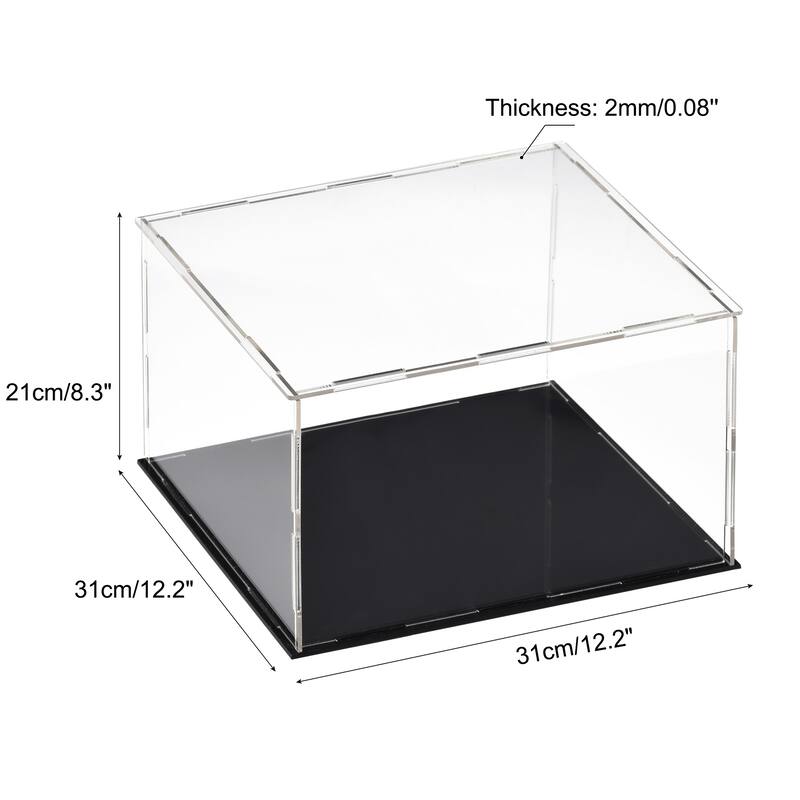Acrylic Display Case Box Dustproof Showcase Cube Collectibles Show Box - 11.8x11.8x7.9 inch
