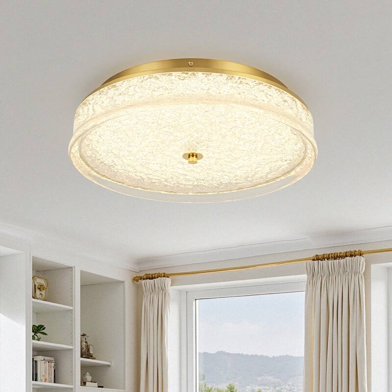 Modern Circular Resin Dimmable LED Flush Mount Ceiling Light - N/A