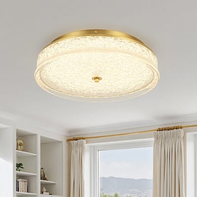 Modern Circular Resin Dimmable LED Flush Mount Ceiling Light - N/A