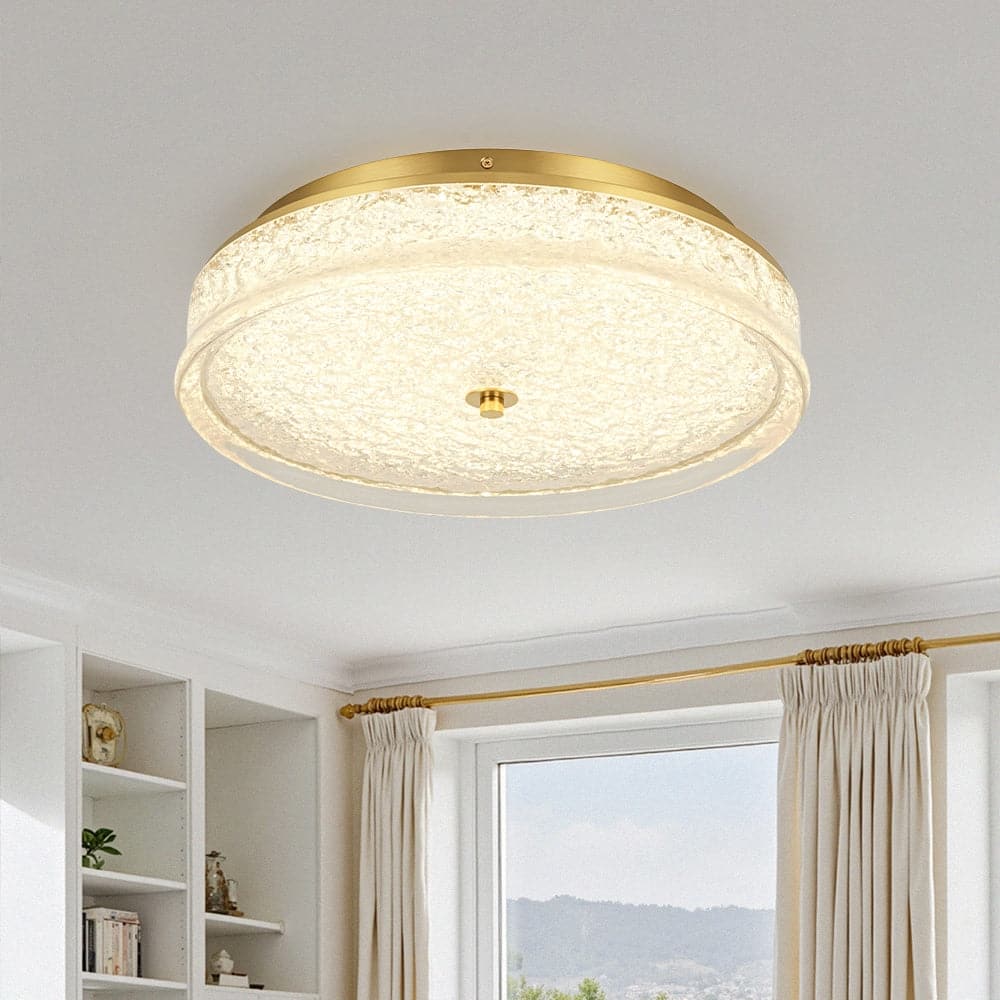 Modern Circular Resin Dimmable LED Flush Mount Ceiling Light - N/A