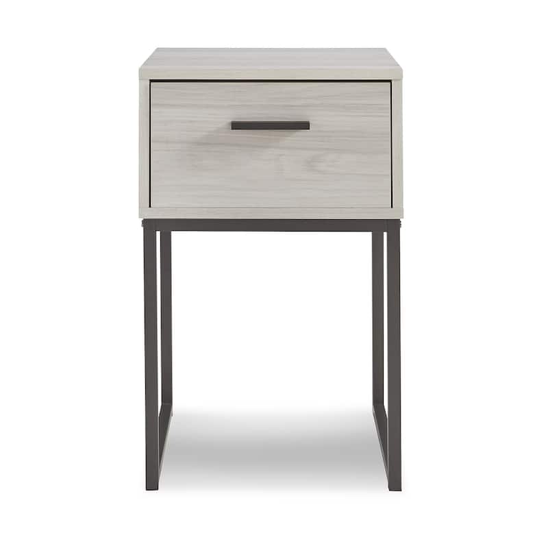 Signature Design by Ashley Socalle Light Natural Platform Bed with 2 Nightstands