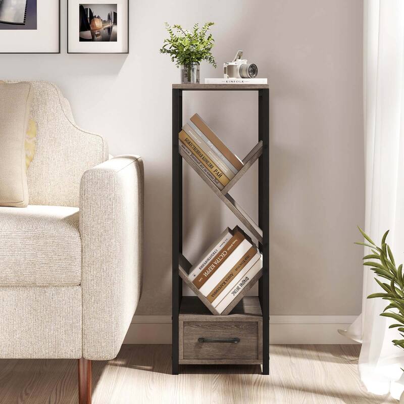 Costway 1/2 PCS 4 Tier Floor Standing Storage Organizer with Drawer