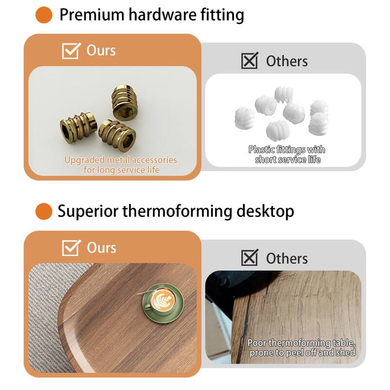 Square Nesting Coffee Table Set of 2 Wood Metal Stacking Side Table - 22"x22"x18"