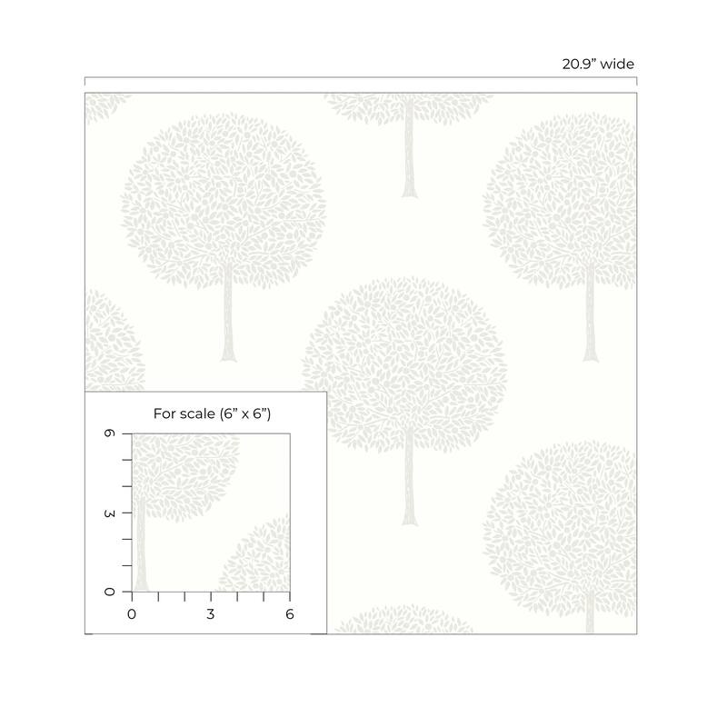 Seabrook Designs Demi Trees Non-Woven Unpasted Wallpaper