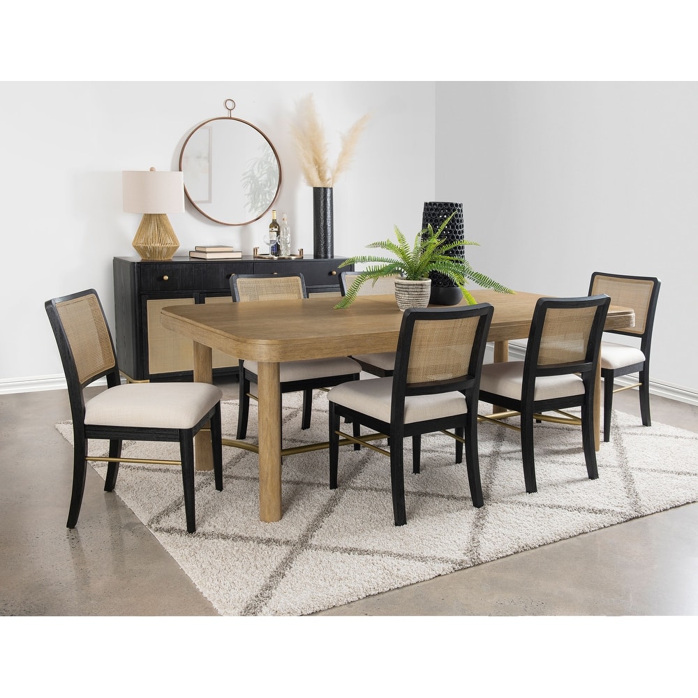 Arini Extension Leaf Dining Table Set Black