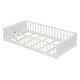 preview thumbnail 51 of 58, Twin size Floor Platform Bed with Built-in Book Storage Rack,Door