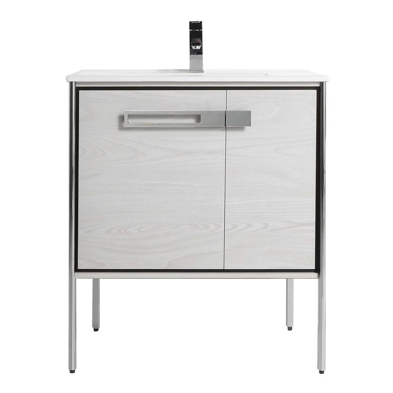 Fine Fixtures Oakville Bathroom Vanity with White Ceramic Sink
