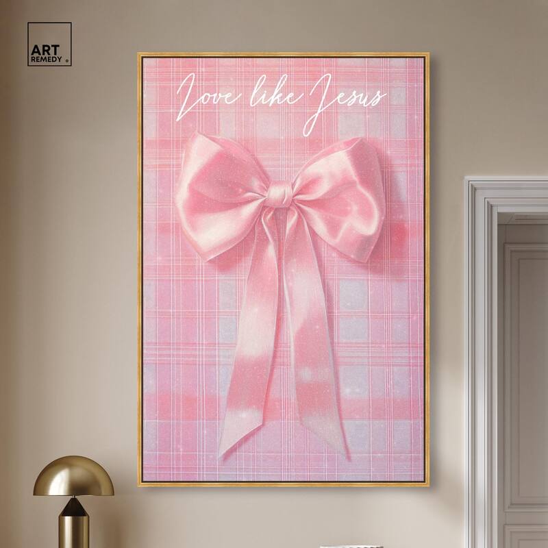 Love Like Jesus Bow Canvas by Art Remedy